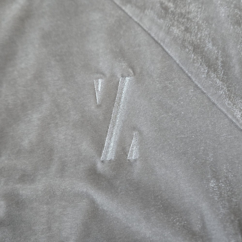 Daya By Zendaya Velour Velvet Silver Gray Track Jacket Zip Up Long Sleeve Sz XS - Picture 11 of 16